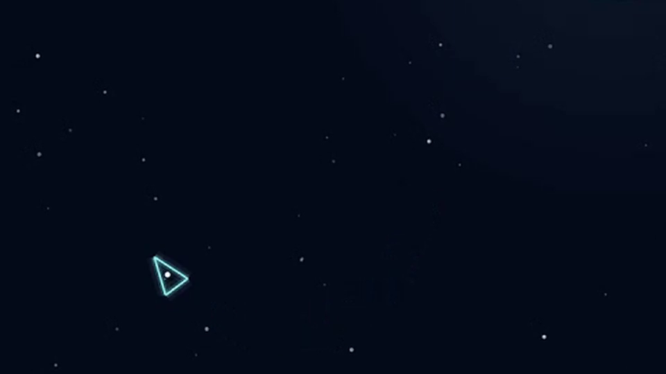The layered scene with a faint cyan halo around the ship's crisp outline.