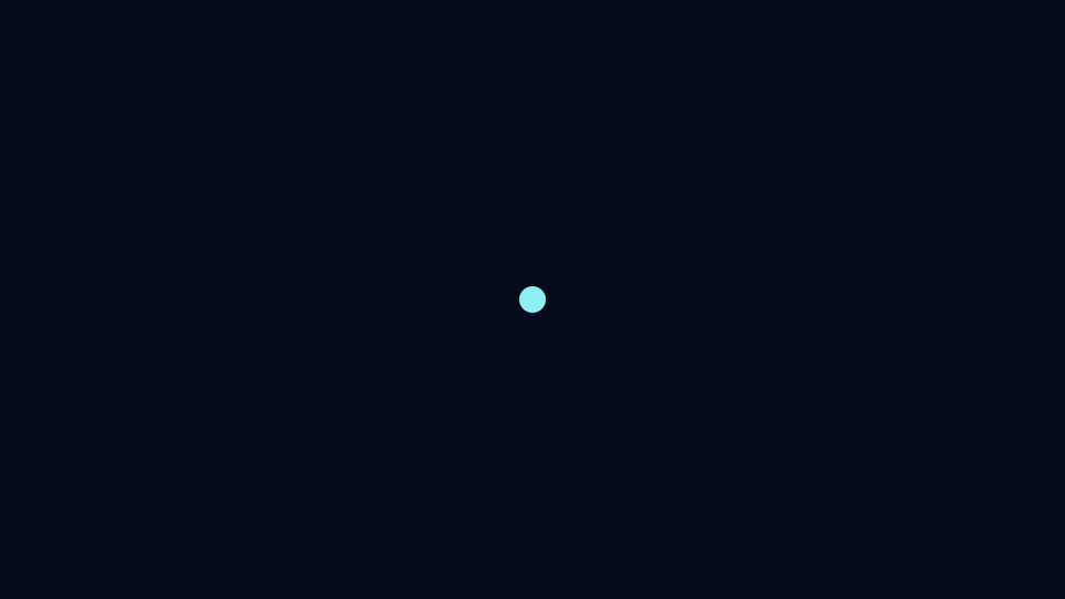 The cyan circle placed at the center of the 960 by 540 logical playfield.